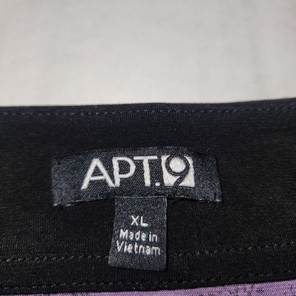 Apt. 9 Peplum V Neck Kimono Blouse Purple and Black Floral Womens Size XL - Picture 3 of 7